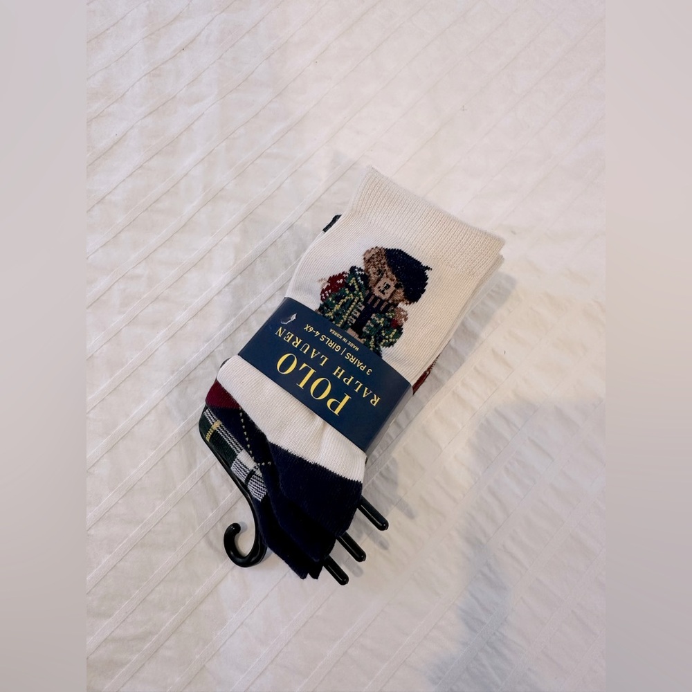 Polo Ralph Lauren Girl's Socks 3 pairs size
4-6X NWT